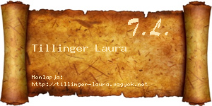 Tillinger Laura névjegykártya